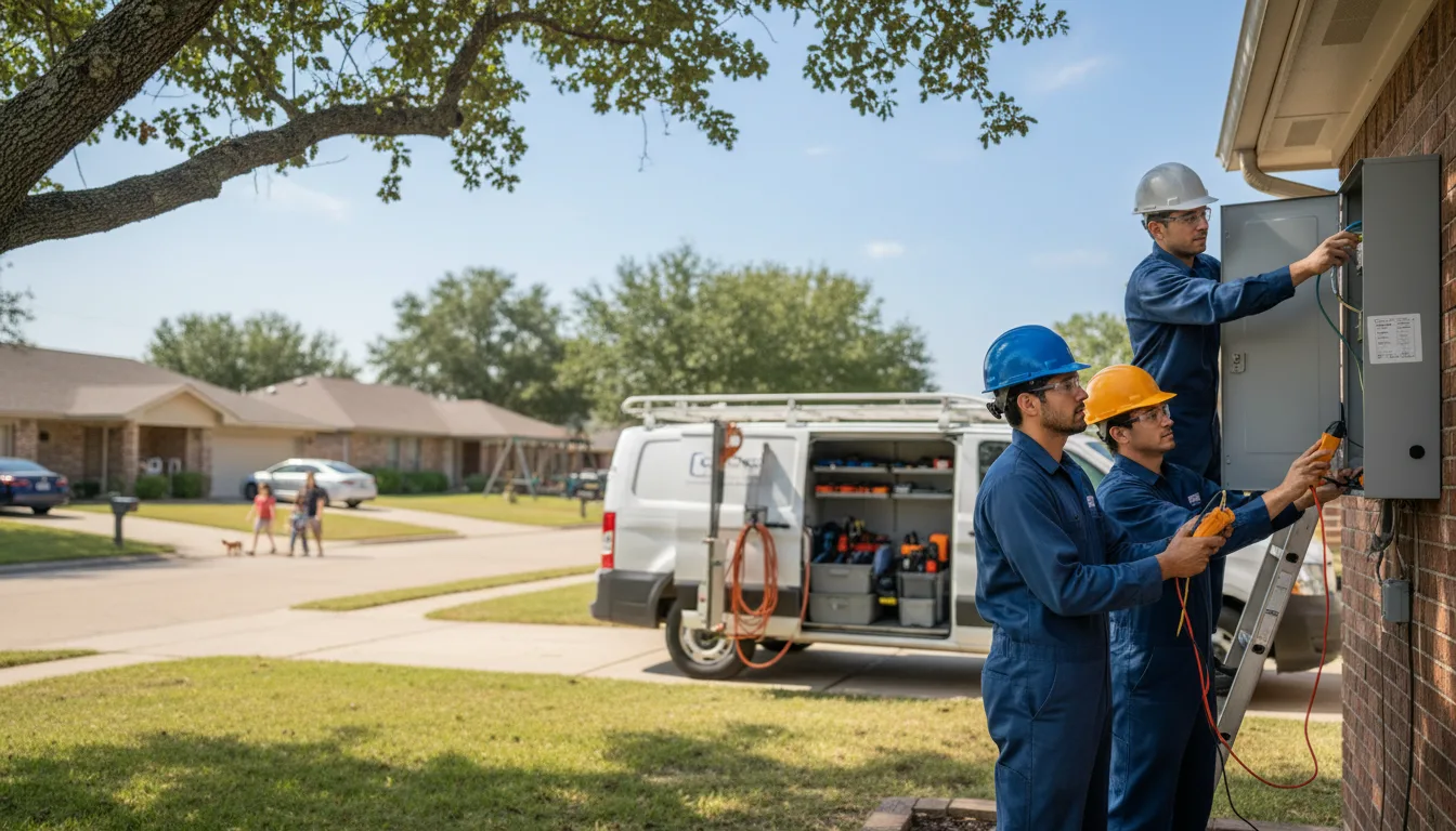 Certified electrician providing emergency electrical services in Donahue, IA
